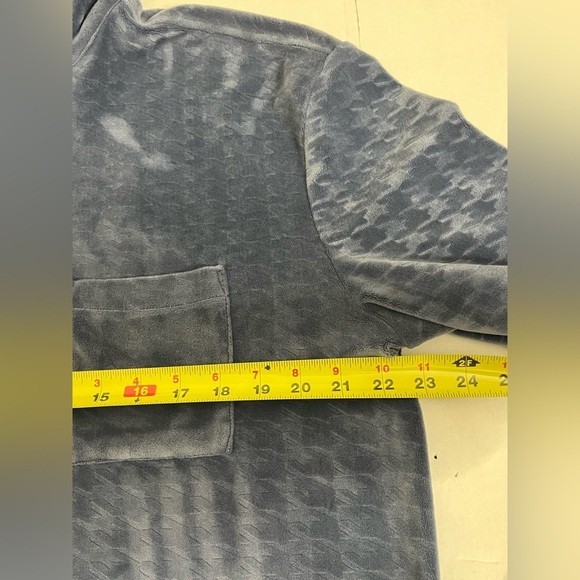 Urban Outfitters Velour Full Zip Size Medium Blue - Picture 7 of 7